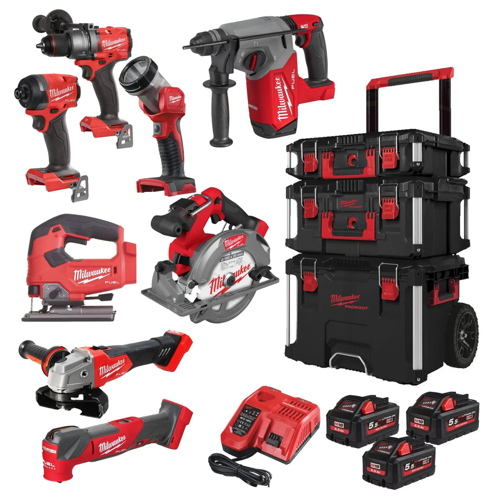 Milwaukee M18 FPP8E-553P coffret combiné 8 pièces