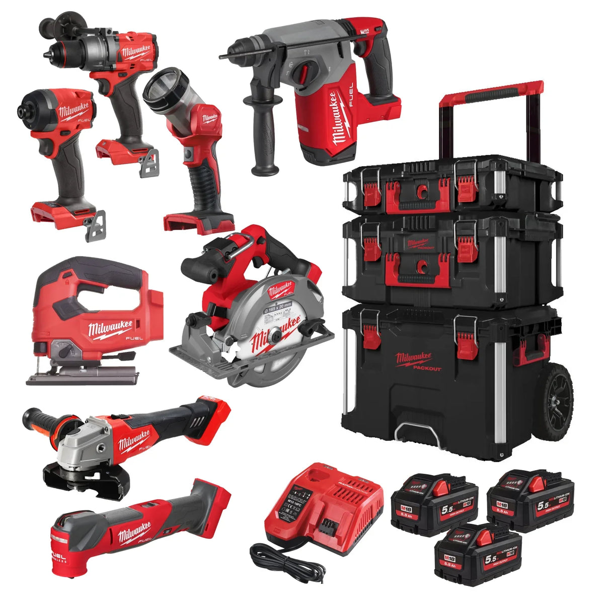 Milwaukee M18 FPP8E-553P coffret combiné 8 pièces