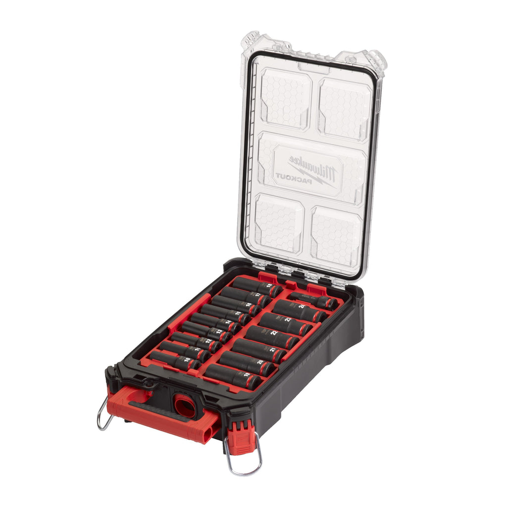 Milwaukee ½˝ SHOCKWAVE coffret de douilles à chocs (16 pièces) en PACKOUT