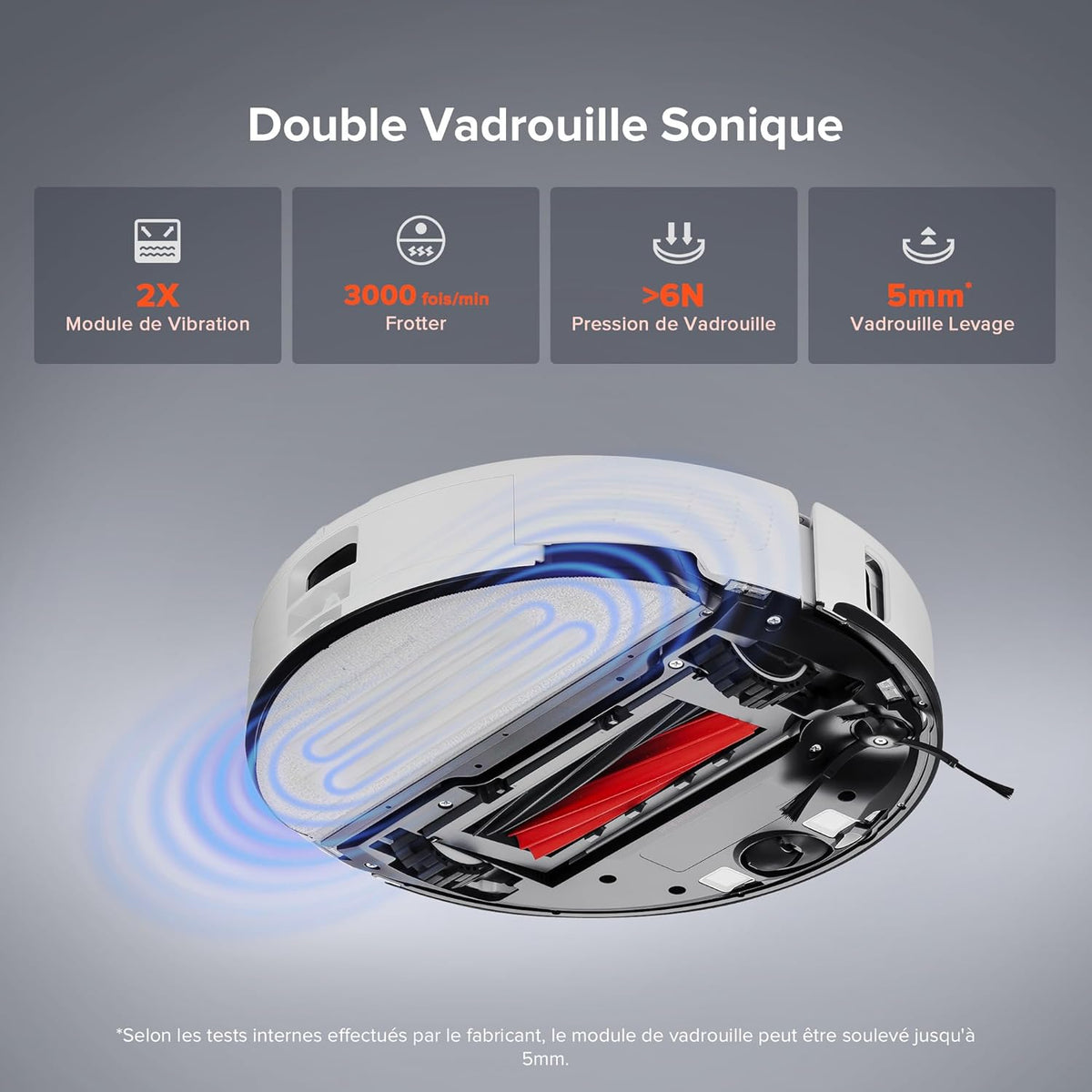 Roborock S8 Pro Ultra – Robot Aspirateur Laveur, 6 000 Pa, Station RockDock Ultra, Autonomie 300 m²