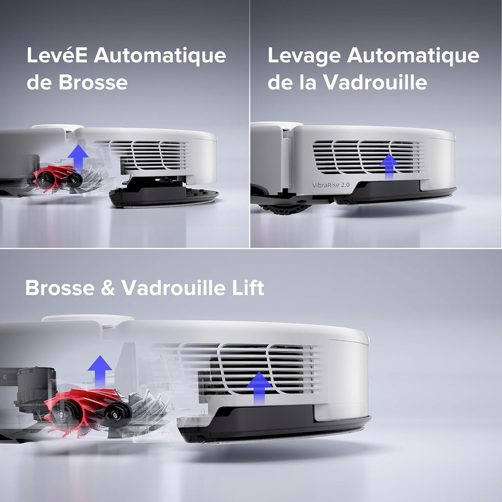 Roborock S8 Pro Ultra – Robot Aspirateur Laveur, 6 000 Pa, Station RockDock Ultra, Autonomie 300 m²