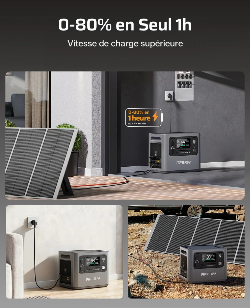 AFERIY P280 Station D'énergie Portable une Capacité D'extension  2800W 2048Wh - 10240Wh