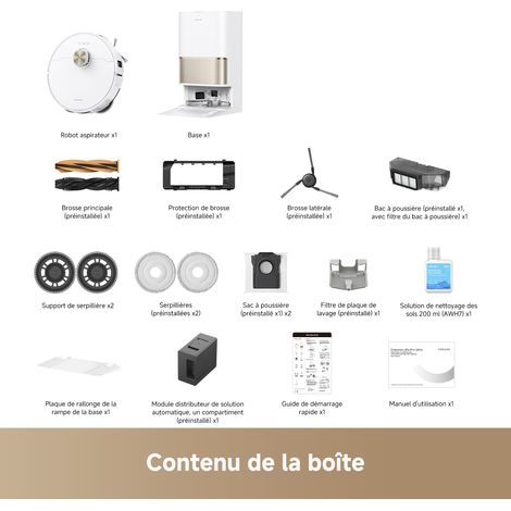 Dreame L50s Pro Ultra – Robot Aspirateur Laveur, 30 000 Pa, Lavage Serpillières 100°C, Blanc