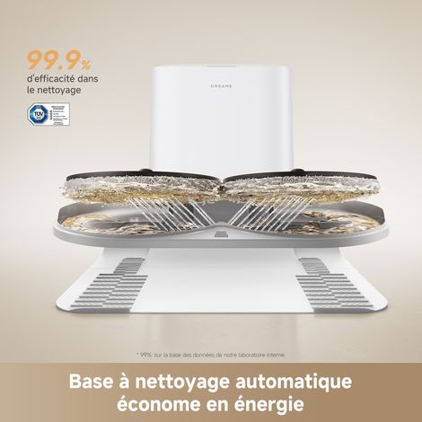 Dreame L50s Pro Ultra – Robot Aspirateur Laveur, 30 000 Pa, Lavage Serpillières 100°C, Blanc