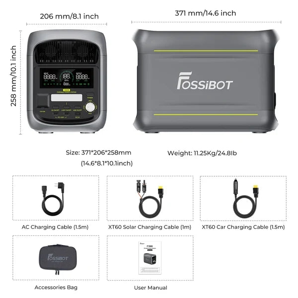 FOSSiBOT F1800 station électrique portable - 1 024 Wh | 1 800 W