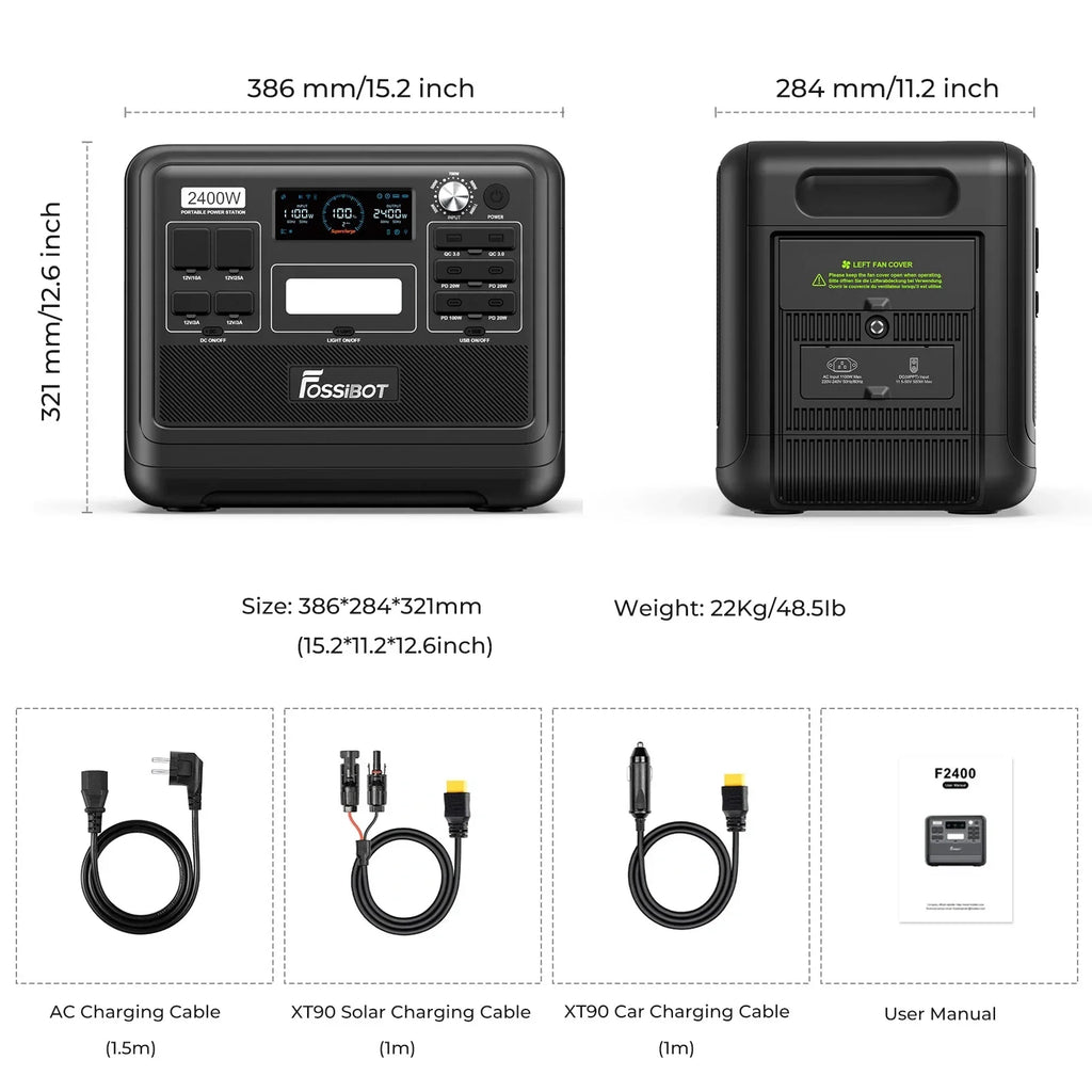FOSSiBOT F2400 station électrique portable - 2 048 Wh | 2 400 W