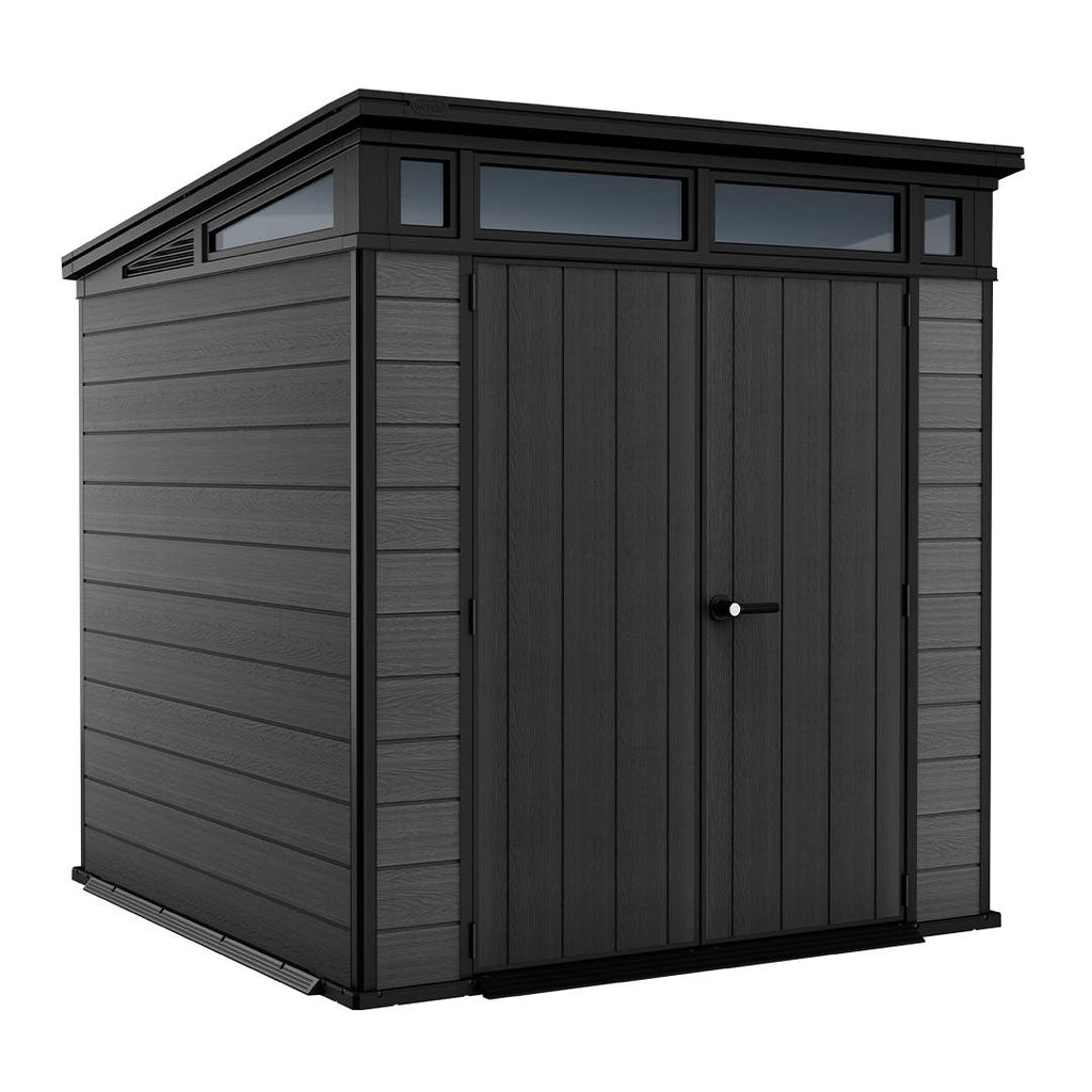 Keter Cortina 7x7 - Abri de jardin - Avec porte à double battant - 214 × 218 × 226 cm