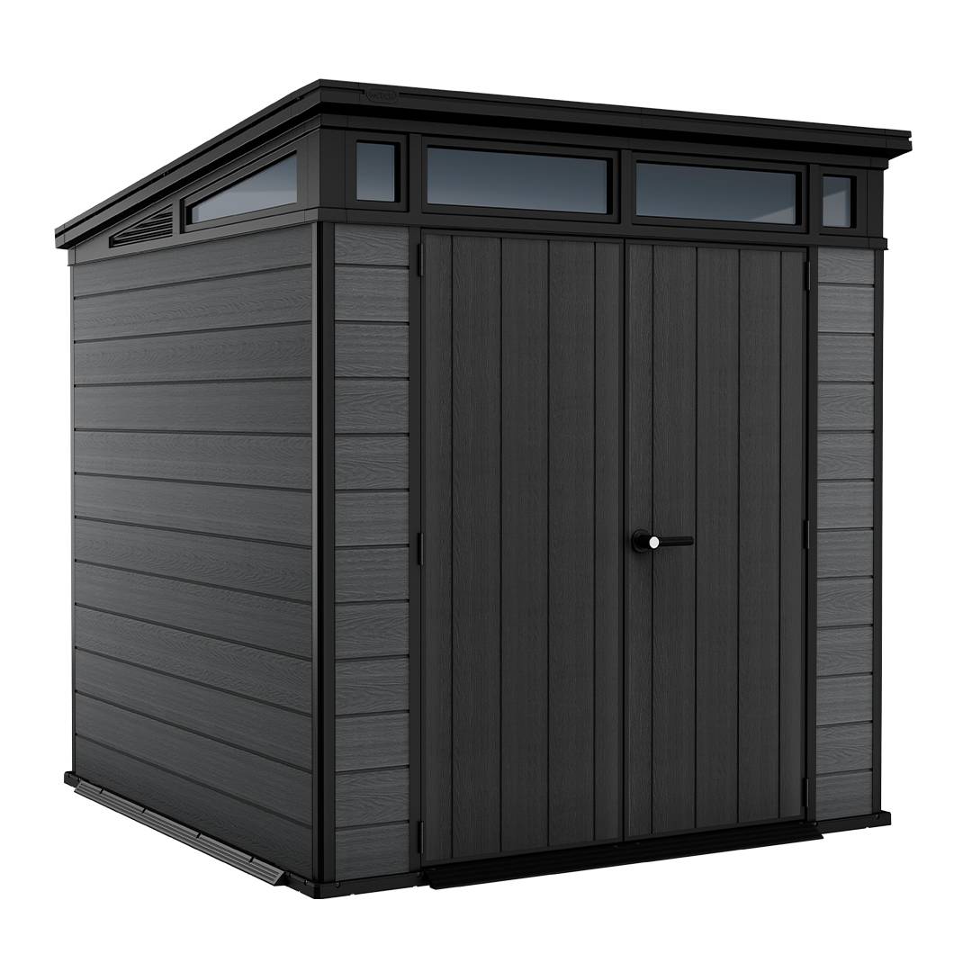 Keter Cortina 7x7 - Abri de jardin - Avec porte à double battant - 214 × 218 × 226 cm