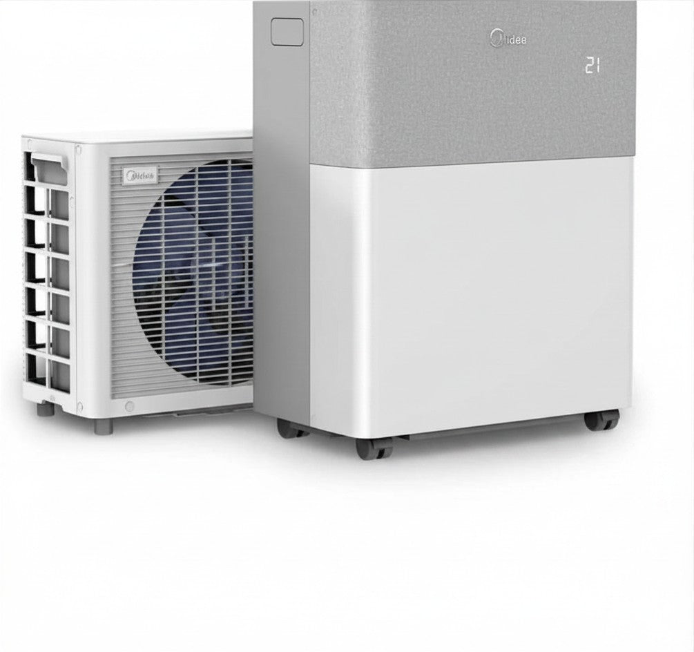 Midea PortaSplit Climatiseur Mobile Réversible 4-en-1, Chauffage & Clim, 12000 BTU/3.5kW, WiFi, 42m²