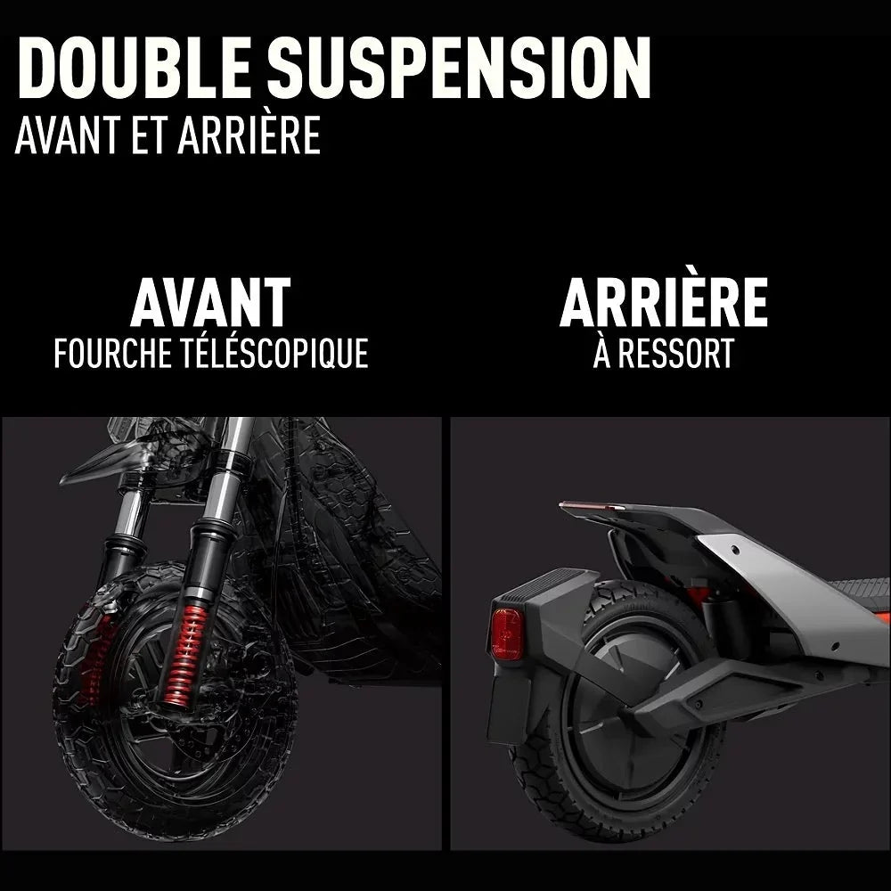 Segway Ninebot ZT3 Pro E – Trottinette Tout-Terrain, 1600W, Autonomie 70km, Double Suspension