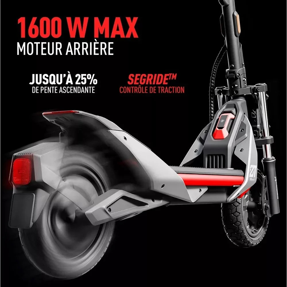 Segway Ninebot ZT3 Pro E – Trottinette Tout-Terrain, 1600W, Autonomie 70km, Double Suspension