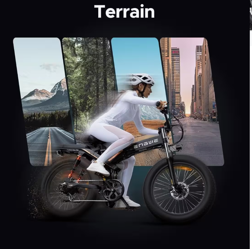 ENGWE X24 Vélo Électrique Fat Bike 1000W 48V29.2Ah Triple Suspension