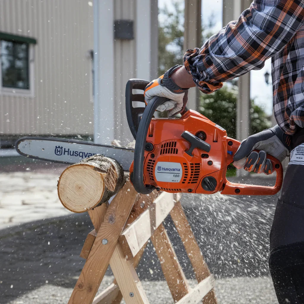 Tronçonneuse thermique Husqvarna 120 Mark II - guide 35 cm