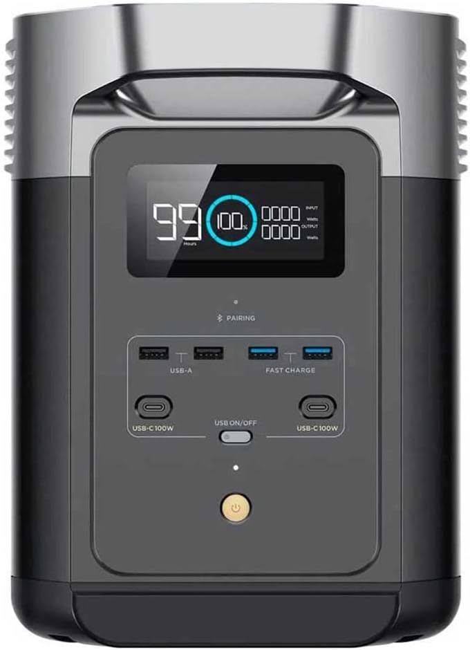 EcoFlow DELTA 2 – Station Électrique Portable, 1024 Wh, LiFePO4, 1800 W, Neuf