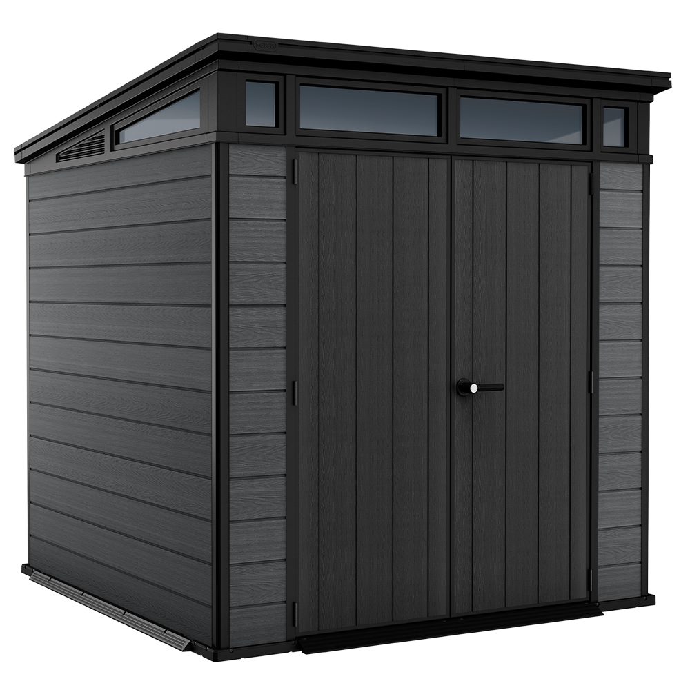Keter Cortina 7x7 - Abri de jardin - Avec porte à double battant - 214 × 218 × 226 cm