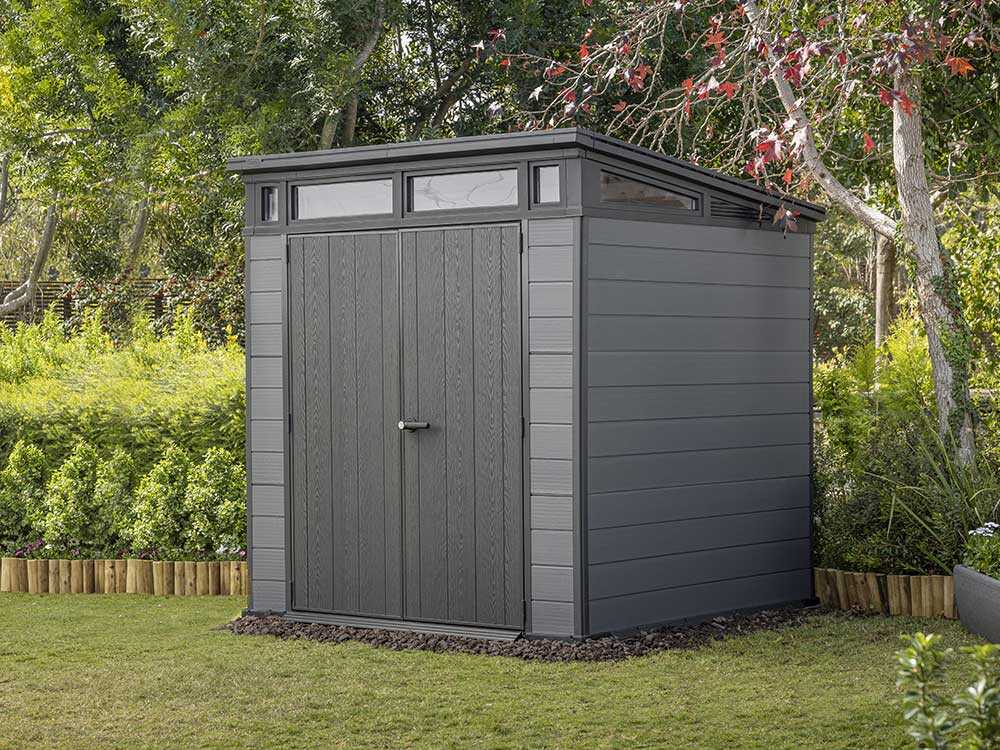 Keter Cortina 7x7 - Abri de jardin - Avec porte à double battant - 214 × 218 × 226 cm