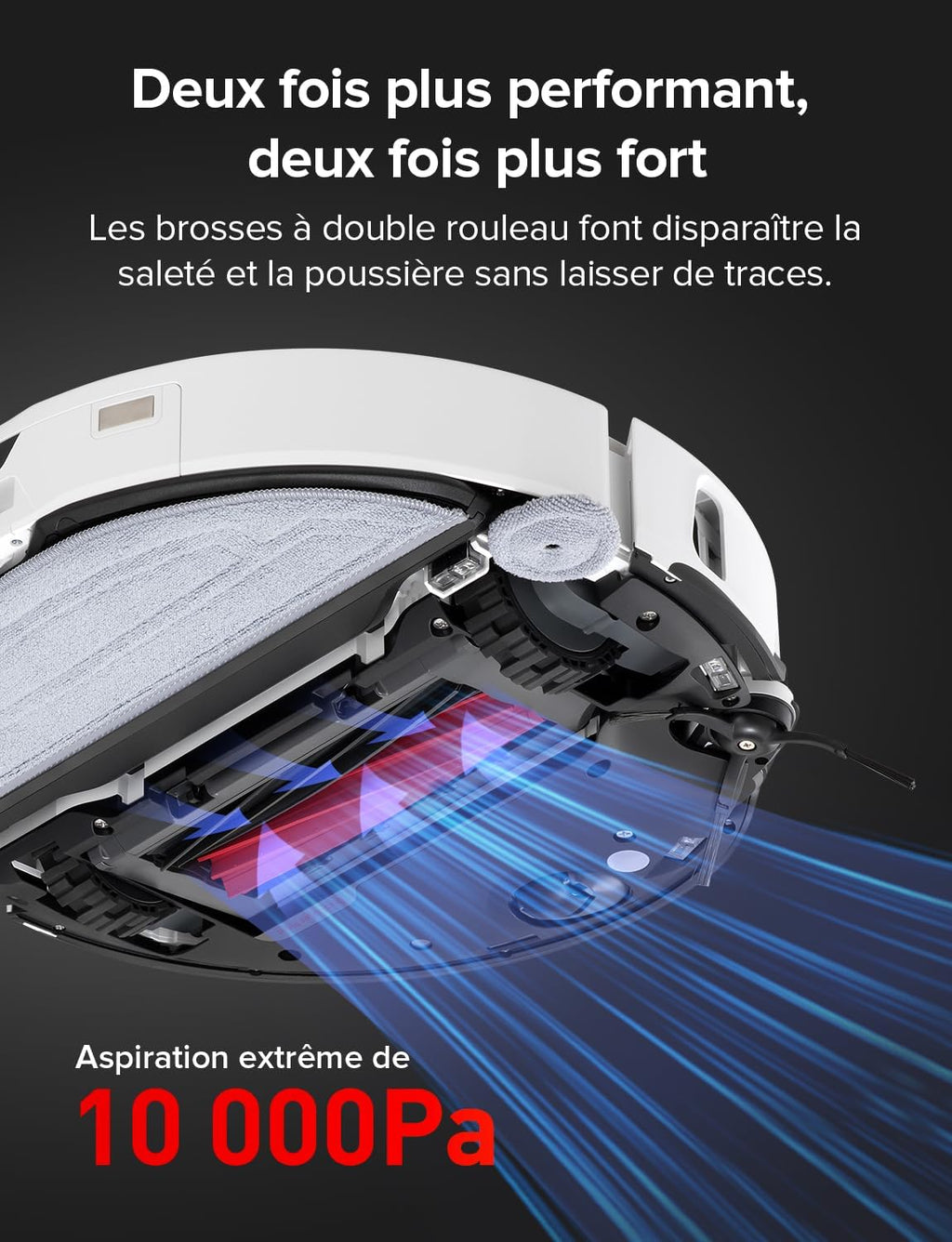 Roborock S8 MaxV Ultra – Robot Aspirateur Laveur, 10 000 Pa, VibraRise 3.0, Lavage 60°C, Blanc
