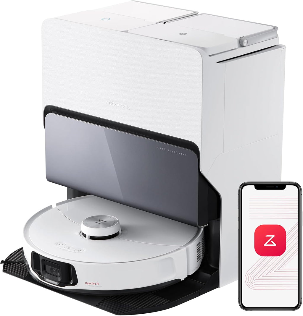 Roborock S8 MaxV Ultra – Robot Aspirateur Laveur, 10 000 Pa, VibraRise 3.0, Lavage 60°C, Blanc